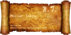 Moller Tekla névjegykártya
